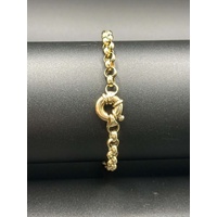 Ladies 9ct Yellow Gold Belcher Link Bracelet