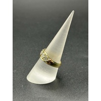 Ladies 9ct Yellow Gold Diamond Cluster Ring