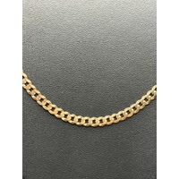 Unisex 9ct Yellow Gold Curb Link Necklace