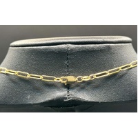 Ladies 18ct Yellow Gold Paperclip Link Necklace