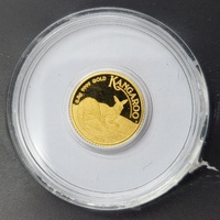 2025 Perth Mint Mini Kangaroo Gold Coin 0.5g 9999 Fine Gold $2 Australia in Card