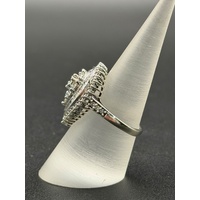 Ladies 10ct White Gold Diamond Cluster Multi-Halo Ring