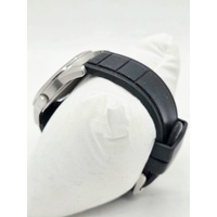 GUESS Perry W0991G1 Mens Watch Black Dial Rubber Strap Quartz 42mm