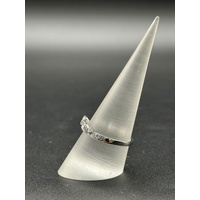 Ladies 18ct White Gold Diamond Crown Ring