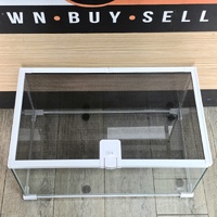 Repti Zoo Reptile Tank Terrarium with Ventilation 50x30x25cm White