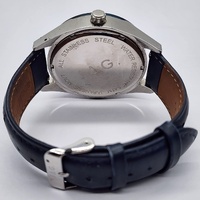 JAG Sandown J2849 Mens Watch Blue Dial Genuine Perforated Leather 5ATM