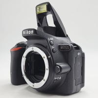 Nikon D5500 24.2MP DSLR Camera Body Only Black Low Shutter 6200 W/ Battery Strap