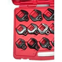 Toledo 301465 Crowfoot Wrench Set 14pc 1/2in Drive Metric 27-50mm