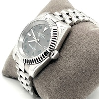 Seiko NH35A Mod Automatic Watch Datejust Style Grey Roman Dial Custom