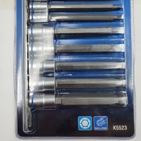 Kincrome K5523 11pc Metric Ball End Hex Socket Set S2 Steel 1/4" & 3/8" Drive
