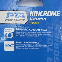 KINCROME K21506 13 Piece Impact Nutsetter Set 100mm Magnetic Hex Driver Bits 1/4" 5/16" 3/8"