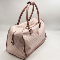 Guess Pink Monogram Duffle Bag Travel Weekender Luggage Carry Strap