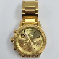 NIXON The 51-30 Chrono Gold Tone Mens Watch 300M Stainless Steel 