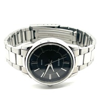 Casio LTP-1303 Ladies Watch Stainless Steel Analog Black Dial WR 50M