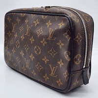 Louis Vuitton Monogram Trousse De Toilette Brown Canvas Cosmetic Bag + COA
