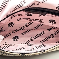 Juicy Couture The Glam Shoulder Bag Gold Bronze Heart Chain Handbag