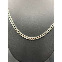 Unisex 925 Sterling Silver Curb Link Necklace