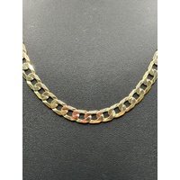 Mens 9ct Yellow Gold Curb Link Necklace
