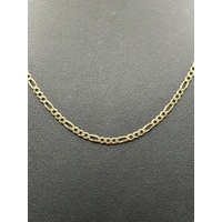 Unisex 9ct Yellow Gold Figaro Link Necklace
