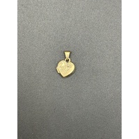 Ladies 9ct Yellow Gold Love Heart Locket Pendant