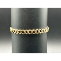 Unisex 9ct Yellow Gold Curb Link Bracelet