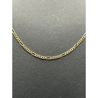 Unisex 9ct Yellow Gold Figaro Link Necklace
