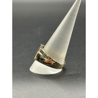 Mens 9ct Yellow Gold Diamond Signet Ring