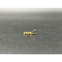 Ladies 9ct Yellow Gold Diamond Number 18 Pendant