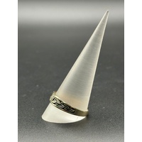 Men’s 10ct Yellow Gold 0.04ct Diamond Vine Pattern Ring