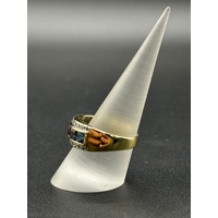 Unisex 18ct Yellow Gold Multi-Coloured Gemstone & Diamond Ring