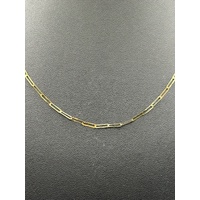 Ladies 18ct Yellow Gold Paperclip Link Necklace