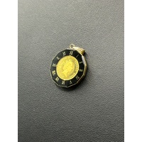 Unisex 18ct Yellow Gold Tuvalu 2004 Coin Pendant