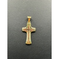 Unisex 18ct Yellow Gold Religious Cross Pendant