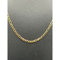 Unisex 9ct Yellow Gold Figaro Link Necklace