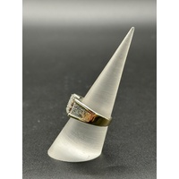 Mens 14ct Yellow Gold Diamond Ring