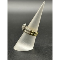 Ladies 9ct Yellow Gold Diamond Bridal Ring Set