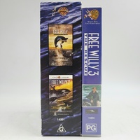 Free Willy 1 2 & 3 VHS Trilogy 3-Tape Set PAL Warner Bros Family Films