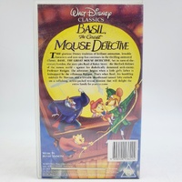 Disney Basil The Great Mouse Detective VHS PAL Walt Disney Classics