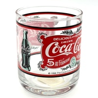 Vintage 1998 Coca-Cola 5c Fountains Bottles Drinking Glass Collectible