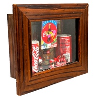 Coca-Cola Mini Shadowbox Clock Vintage 3D Diorama Tabletop Decor