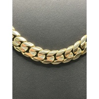 Unisex 9ct Yellow Gold Chunky Curb Link Necklace