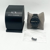 Armani Exchange AX2104 Hampton Mens 46mm Black Stainless Steel Watch