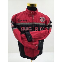 Ducati 618 Battle Of The Twins MotoGP Motorcycle Jacket Red Black Size M