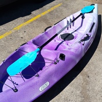 Aquayak Scout 3m Fishing Kayak Purple 150kg Paddle Trolley Sit on Top