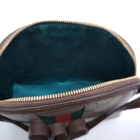 GUCCI Ophidia GG Supreme Canvas Small Dome Shoulder Bag 499621 Brown + COA