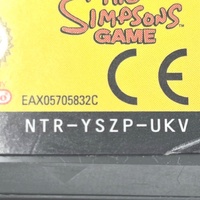 The Simpsons Game Nintendo DS NDS PAL UKV Cartridge Only