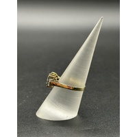 Ladies 14ct Yellow Gold Blue Sapphire & Diamond Ring