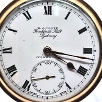 Antique 1920s W.J. Coote Sydney Guardian Fob Watch Swiss 15 Jewel