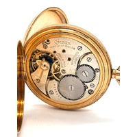Omega Antique Gold Filled Pocket Watch 15 Jewels Swiss Mechanical Vintage