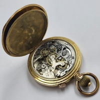 Geneva Watch Case Co Gold Filled Mechanical Hunter Pocket Watch 48mm Non Working